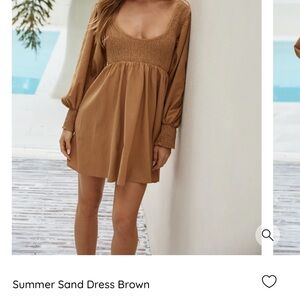 Elegant Brown Women's Dress